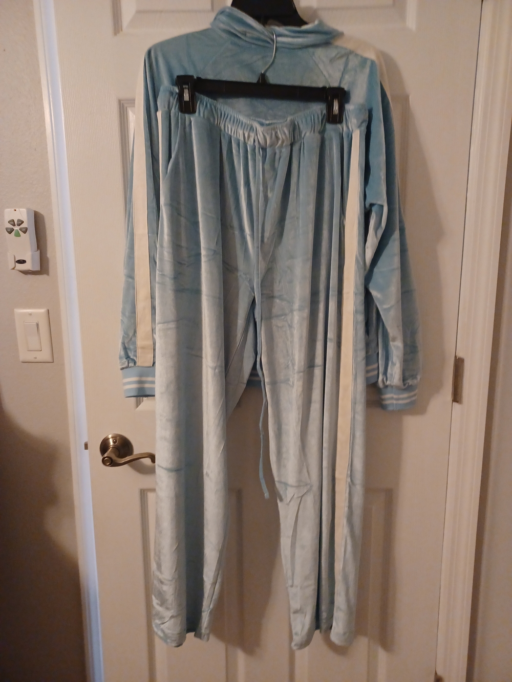 EKOUAER Light Blue/Wht Jogger Set Full Zip - Picture 3 of 3